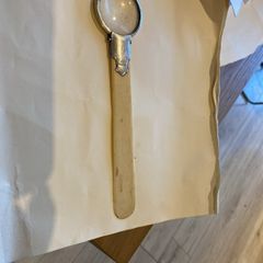 silver magnifying glasses 1910 hallmark English Birmingham ivory handle