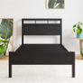 Single Bed Frame with Wooden Storage Headboard,Heavy Image 7