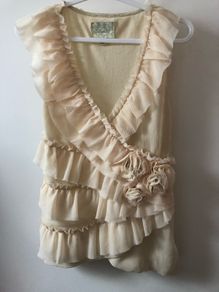 Anthropologie cream top