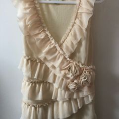 Anthropologie cream top