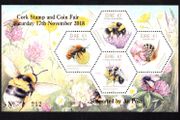 2018 Ireland Cork Stamp and Coin Exhibition 17th November 2018 Exhibition Miniature Sheet on  Fauna &amp; Flora Native Irish Bees Commemorative Stamp Miniature Sheet Mint Never Hinged (MNH) No 212