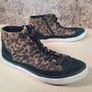 womens CLARKS ACELEY ZIP HI TOP SUEDE trainers runners leopard print  Size UK 8 D EU 42 converse style (AT2) Image 8