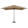 Cantilever Umbrella with Aluminium Pole Taupe 250x250 cm Image 2