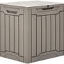 Outdoor Resin Storage Box 31 Gal, Water-resistant Patio Deck Box Outdoor Storage Box for Pillows, Garden Equipment, Securely Lockable, Light Brown Image 5