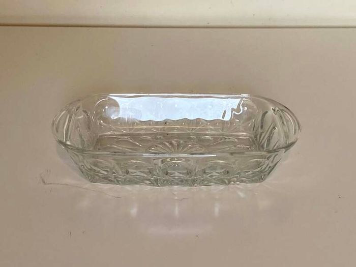 Vintage Pressed Glass Serving Set | Pedestal Bowl & Serving Tray