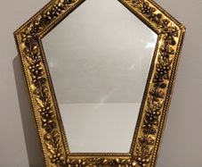 Art & crafts embossed brass mirror
