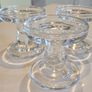 Clear Glass Unity Candle Holders Set of 3 (Plus 4 White Taper Candles Included) Image 2