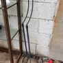 Steel - cast iron shelves with glass and cast iron candle holders Image 2