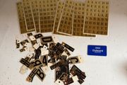 Adhesive numbers and letters  black gold metal