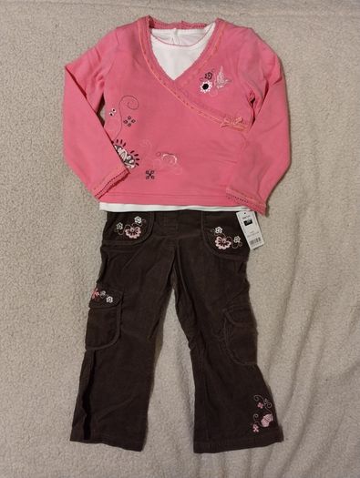 Beautiful 3 Piece Outfit,  new tops & corduroy trousers