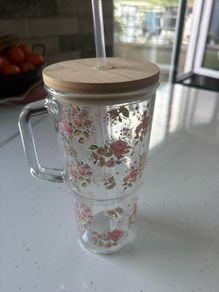 Stanley style drinking glass