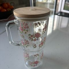 Stanley style drinking glass