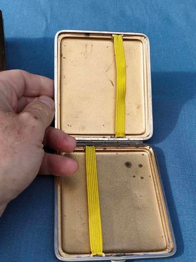 Vintage Colibri table lighter and Two cases
