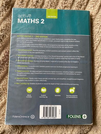JC Active Maths 2 Textbook and Student Learning Log