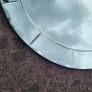 Art deco round bevelled mirror with scalloped edges Image 2