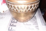 Antique Brass Planter Jardiniere with Embossed Motifs Like Teardrop Pattern, Postage Available or Collection in Rochfortbridge Westmeath