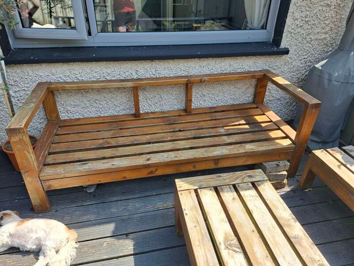 Sectional wooden sofas - outdoor furniture