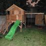Wooden Treehouses with slide and 2 swings Image 5