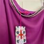 Top - Purple Silk and Chiffon Size 12 off shoulder BNWT Image 2
