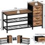 3-Tier Shoe Bench with 4 Drawers and Seat, Shoe Rack with Storage Space Image 2
