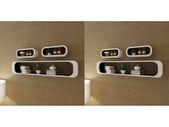 Wall Cube Shelves 6 pcs Black and White