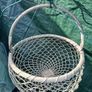 Vintage Aluminium Wooven Basket Image 2