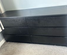 Ikea Black double chest of drawers