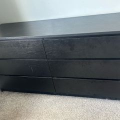 Ikea Black double chest of drawers