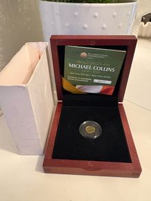 Michael Collins 20 euro gold coin, weight 0.5 grams,