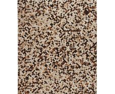 Rug Genuine Leather Patchwork 120x170 cm Square Brown/White