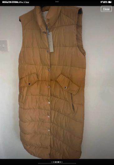 gilet Bnwt Freequent brand mustard gilet size small
