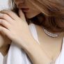 Bracelets for Women Crystal Zircon Roman Style White Silver Plated CZ Classic Tennis Bracelet Image 3