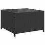 Garden Sofa with Table and Cushions L-shaped Black Poly Rattan Image 5