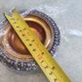 Vintage copper / Brass / silver plated edge small basin, Middle Eastern craftwork, handcrafted copper, vintage kitchenware Image 2