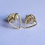 Sterling Silver 925 Gold Plated Heart Stud Earrings 0,5g Image 8