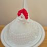 Beautiful Milk Glass Hen on Nest Image 4