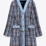 zara textured coat new with chain belt Image 2