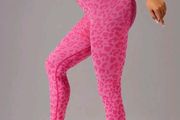 Brand New Pink Animal print leggings, size 10