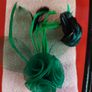 Beautiful green with both brooch and hair clip fastening Fascinator Image 4