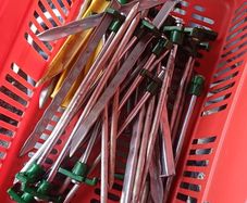 Camping tent pegs