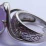 Vintage 80s Sterling Silver 925 Amethyst Quartz Gecko Statement Ring Size T - 11,65g Image 7