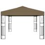 Gazebo with String Lights 3x4 m Taupe Fabric Image 4