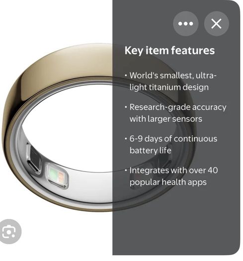Oura Ring 5 GOLD size 9