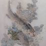 Fish Swimming, signed, painting, D18 Image 4