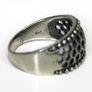 Sterling Silver Honeycomb Ring Image 3