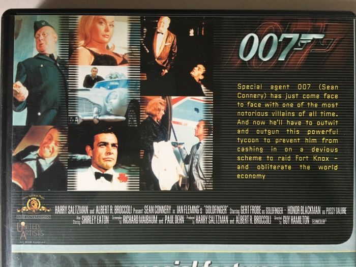 007 James Bond - Goldfinger [1964] Sean Connery, Honor Blackman, Gert Frobe & Shirley Eaton [Movie DVD]