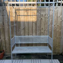 IKEA SVANO Arbor Outdoor Bench in Silver
