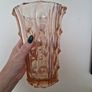 pink glass vase Image 4