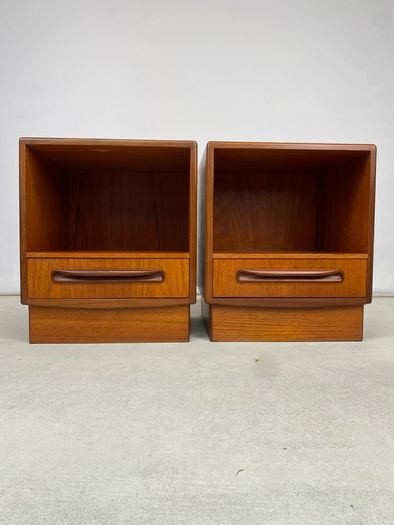 Pair of G Plan Bedside Tables / Cabinets