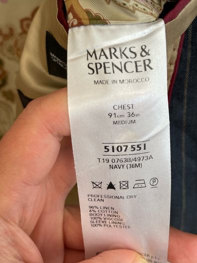 Marks&Spencer black linen blazer